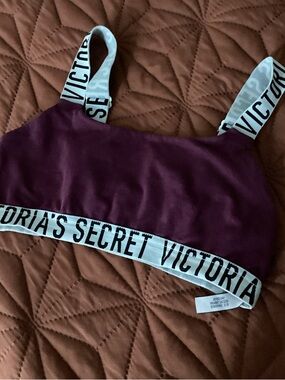 Victoria's Secret Plum Logo Elastic Bralette